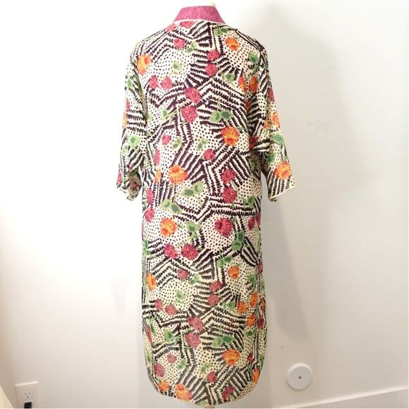 LuLARue Fall Crysanthium colored Tunic Open layered Lindsay Kimona top Size Med. - Picture 1 of 11